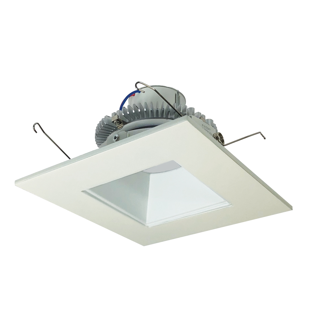 6" Cobalt Click LED Retrofit, Square Reflector, 750lm / 10W, 4000K, Matte Powder White Reflector