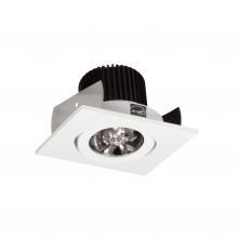 Nora NIOB-2SG40QMPW - 2" Iolite LED Square Adjustable Gimbal, 10-Degree Optic, 800lm / 12W, 4000K, Matte Powder White