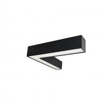 Nora NLUD-L334B/OS - "L" Shaped L-Line LED Indirect/Direct Linear, 3781lm / Selectable CCT, Black Finish, with