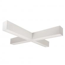 Nora NLUD-X334W/OS - "X" Shaped L-Line LED Indirect/Direct Linear, 6028lm / Selectable CCT, White finish, with