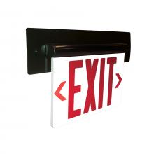 Nora NX-814-LEDRMB - Recessed Adjustable LED Edge-Lit Exit Sign, 2 Circuit, 6" Red Letters, Single Face / Mirrored