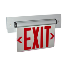 Nora NX-813-LEDRMA - Recessed Adjustable LED Edge-Lit Exit Sign, AC Only, 6" Red Letters, Single Face / Mirrored