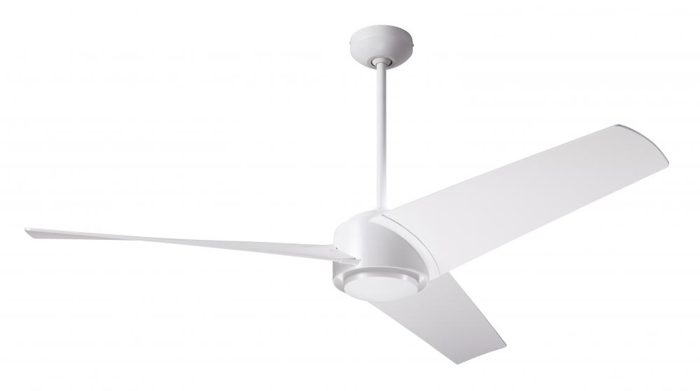 Ambit DC Fan- Matte White Finish; 56" Matte White Blades; No Light; Wall Control