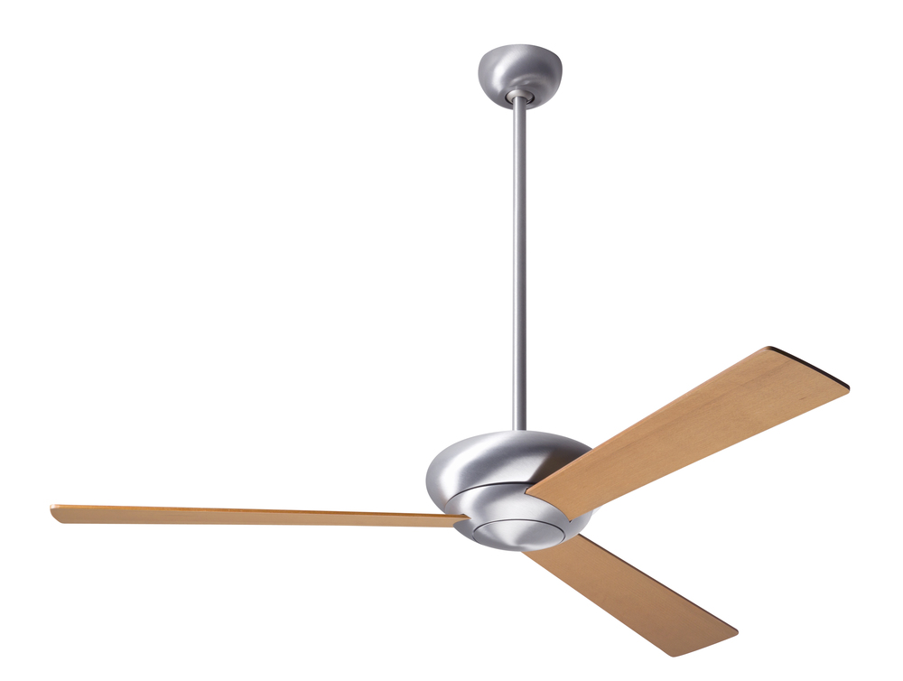 Altus Fan; Brushed Aluminum Finish; 52" Maple Blades; No Light; Fan Speed and Light Control (3-w