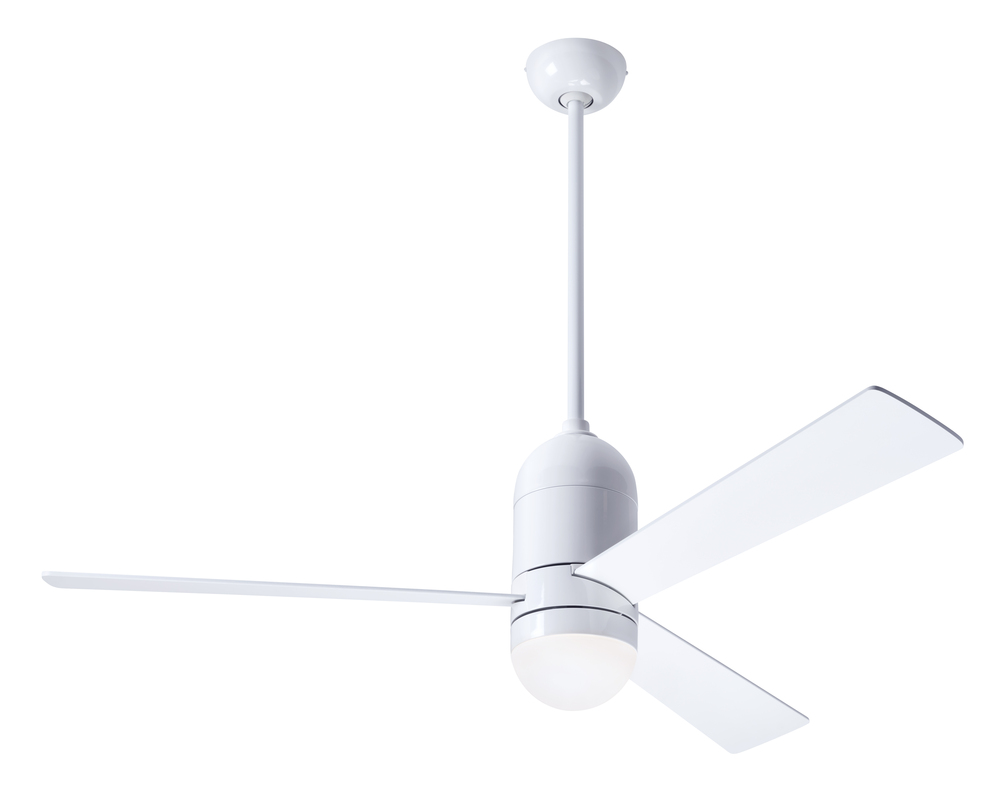 Cirrus DC Fan; Gloss White Finish; 50" White Blades; 17W LED; Remote Control