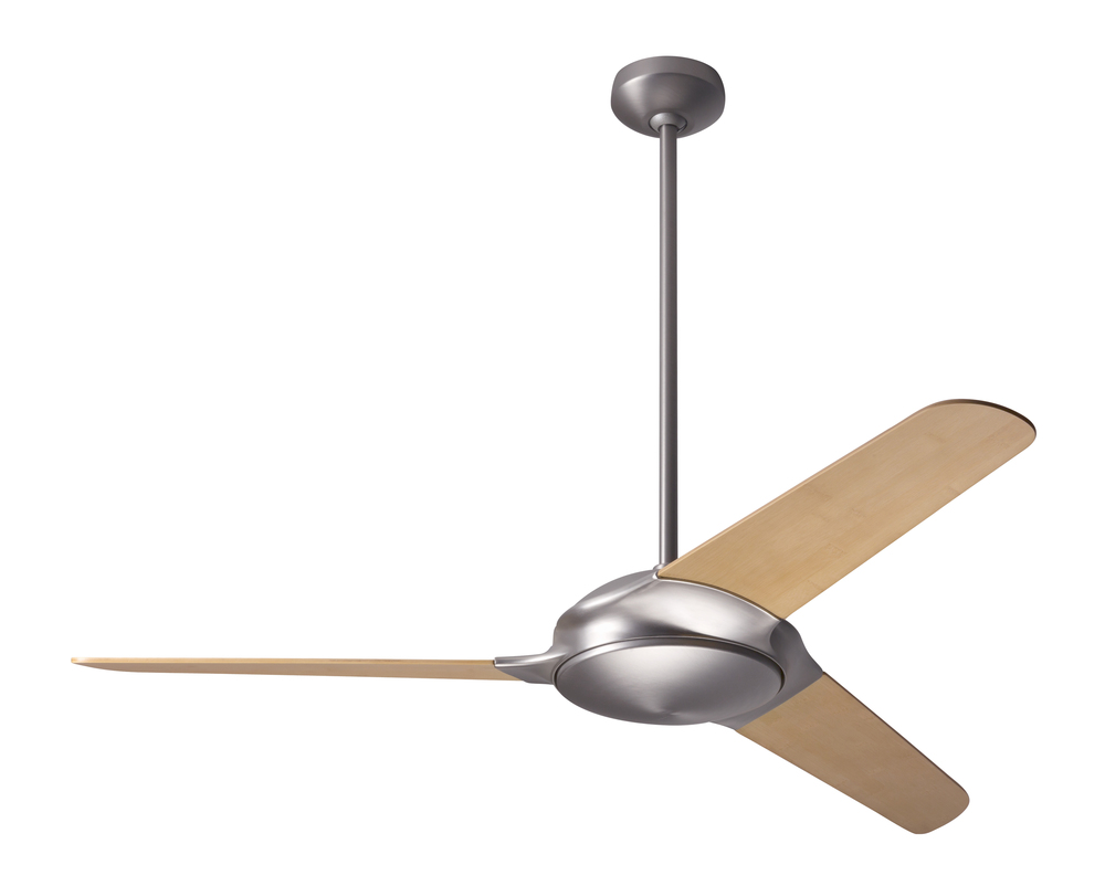 Flow Fan; Matte Nickel Finish; 52" Bamboo Blades; No Light; Fan Speed Control