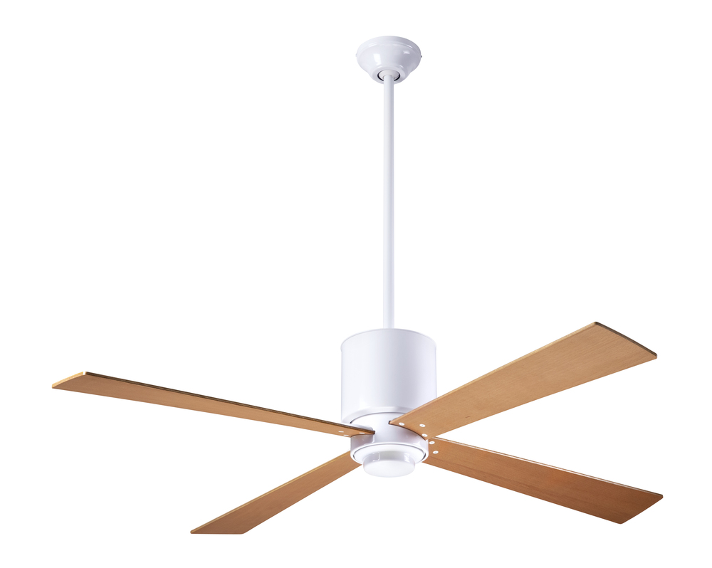 Lapa Fan; Gloss White Finish; 50" Maple Blades; No Light; Fan Speed Control