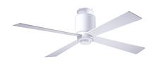 Modern Fan Co. LAP-FM-GW-50-SV-NL-001 - Lapa Flush Fan; Gloss White Finish; 50" Silver Blades; No Light; Fan Speed Control