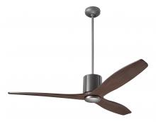 Modern Fan Co. LLX-GTGY-54-MG-NL-WC - LeatherLuxe DC Fan; Graphite Finish with Gray Leather; 54" Mahogany Blades; No Light; Wall Contr