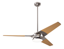 Modern Fan Co. TOR-BN-52-MP-272-002 - Torsion Fan; Bright Nickel Finish; 52" Maple Blades; 20W LED; Fan Speed and Light Control (3-wir