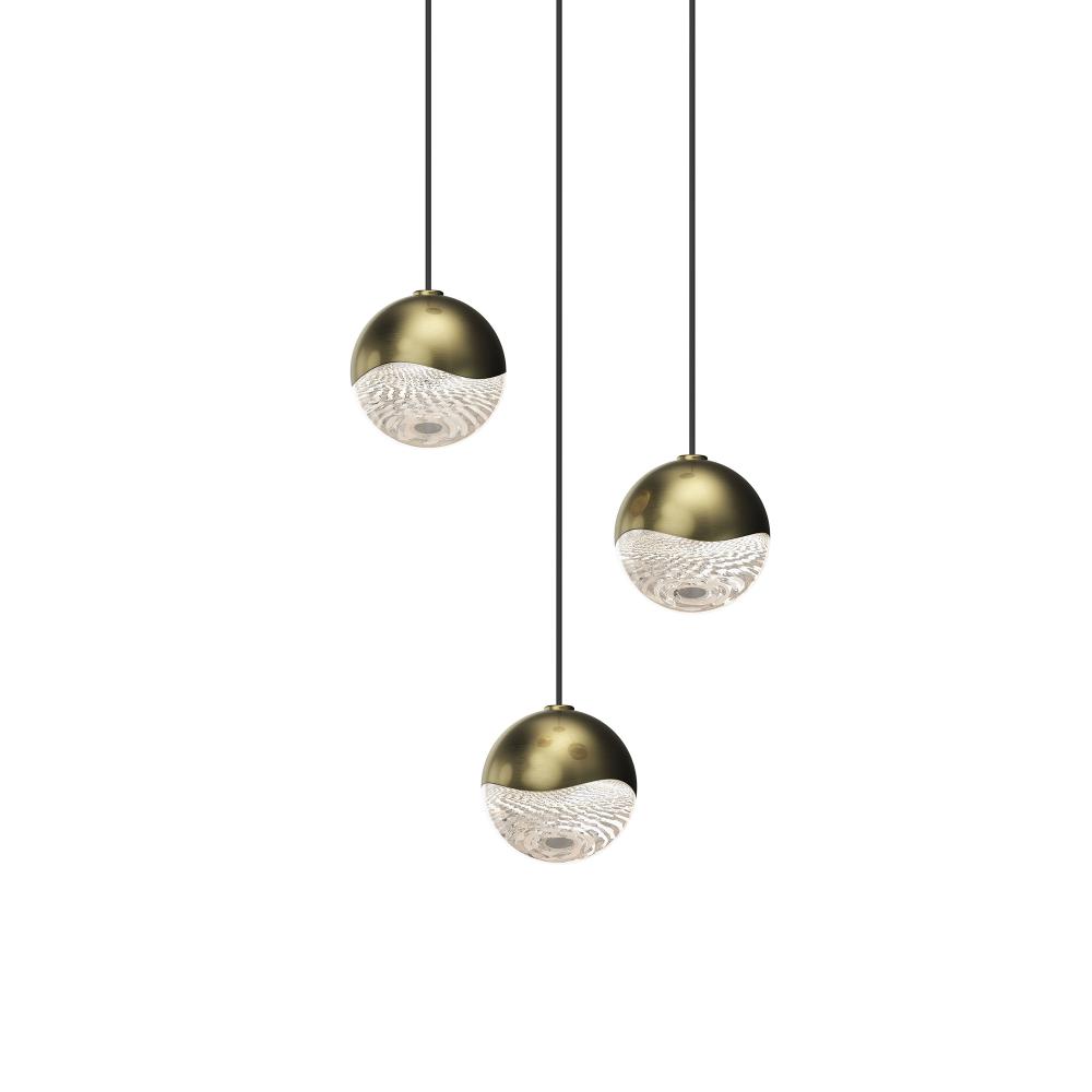 3-Light Round Small LED Pendant