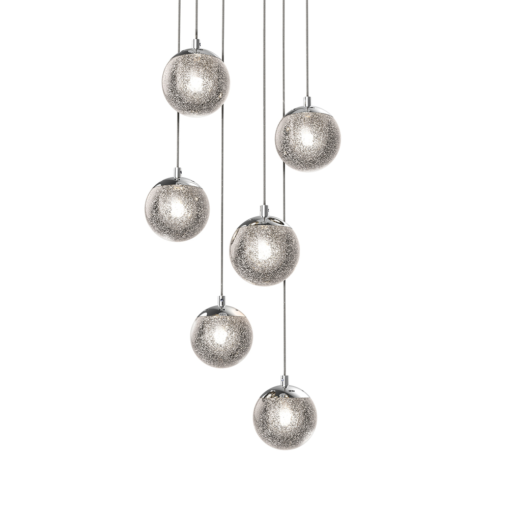 6-Light Round LED Pendant