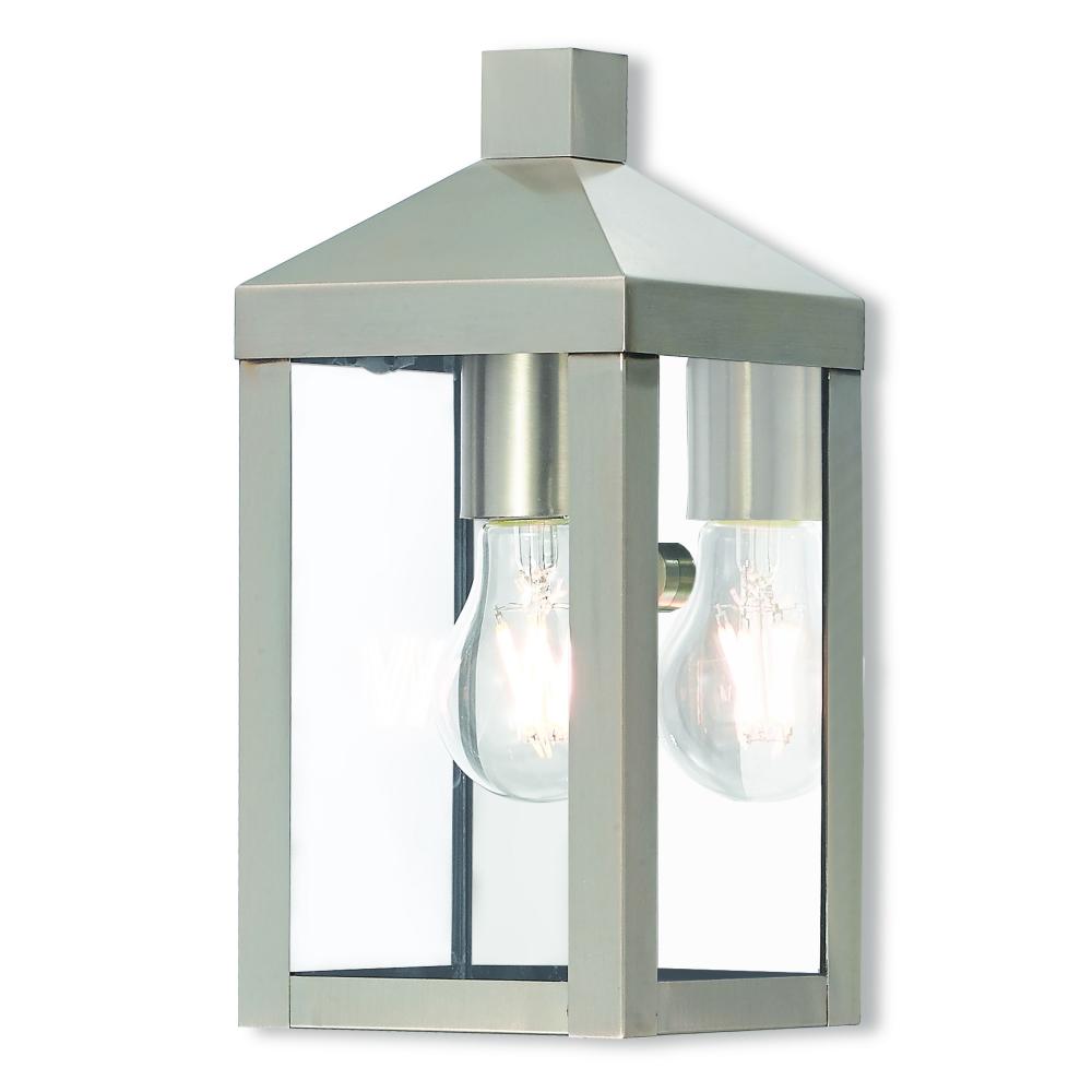 1 Lt BN Outdoor Wall Lantern