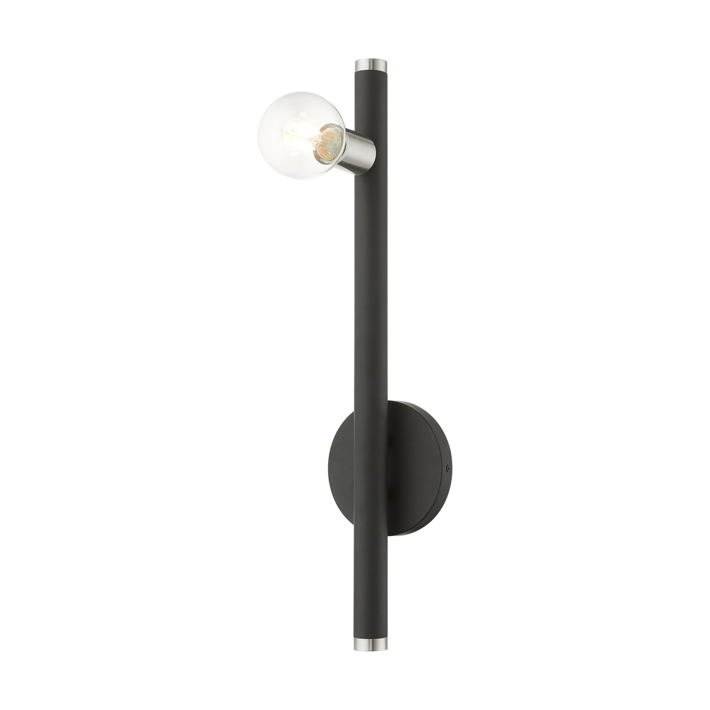 1 Lt Black Wall Sconce