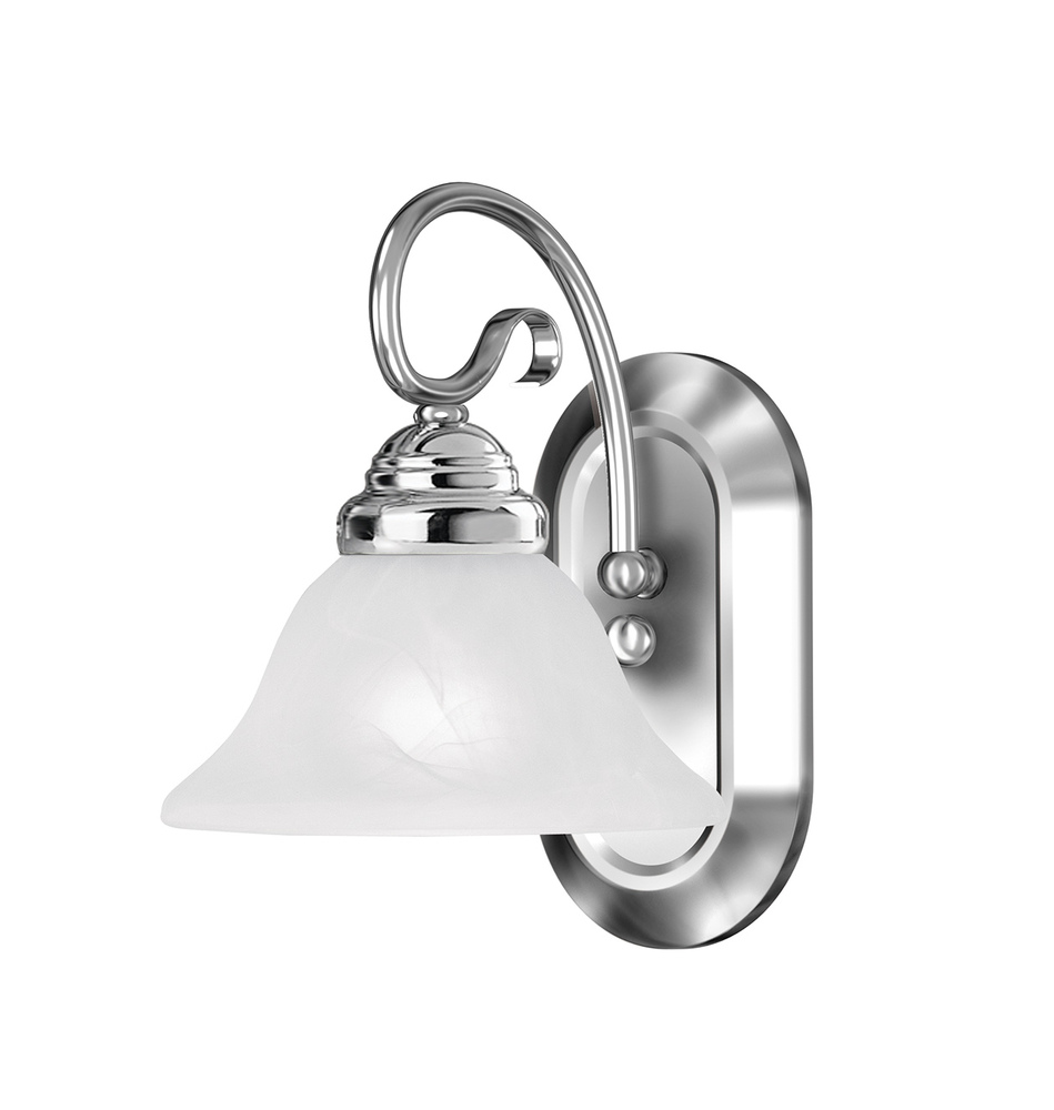 1 Light Polished Chrome Bath Light