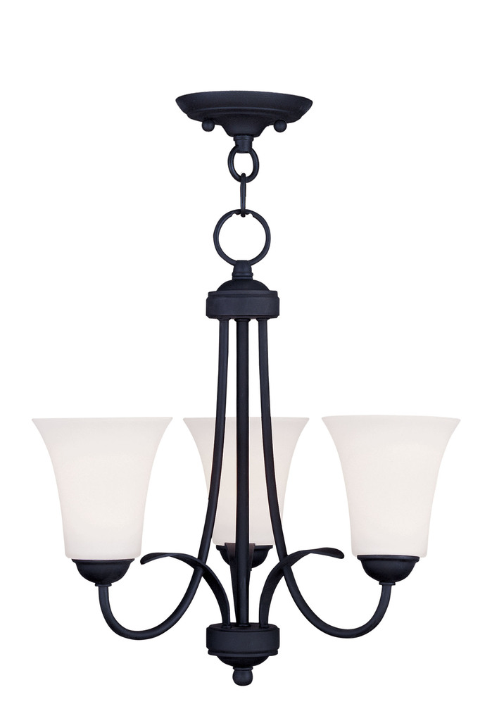 3 Light Black Chain Hang/Ceiling Mount