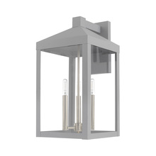 Livex Lighting 20585-80 - 3 Lt Nordic Gray Outdoor Wall Lantern