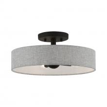 Livex Lighting 46147-04 - 4 Light Black Semi-Flush