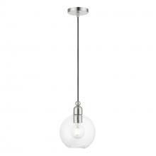 Livex Lighting 48972-91 - 1 Light Brushed Nickel Sphere Pendant