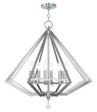 Livex Lighting 50668-91 - 8 Light Brushed Nickel Chandelier