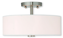 Livex Lighting 51053-91 - 2 Light Brushed Nickel Ceiling Mount