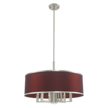 Livex Lighting 60416-91 - 7 Lt Brushed Nickel Pendant Chandelier