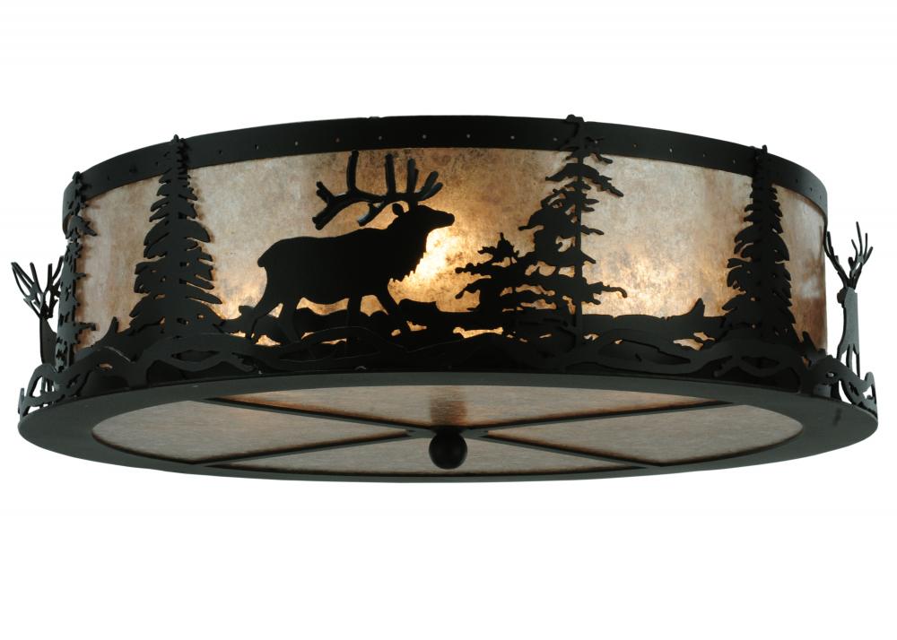 22" Wide Elk at Dusk Flushmount