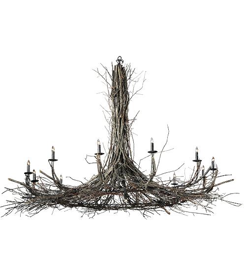 132" Wide Twigs 12 Light Chandelier