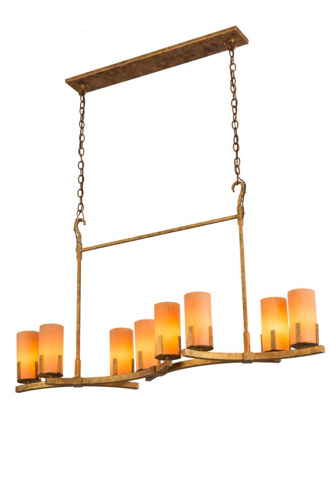 52" Long Cero 8 Light Oblong Chandelier