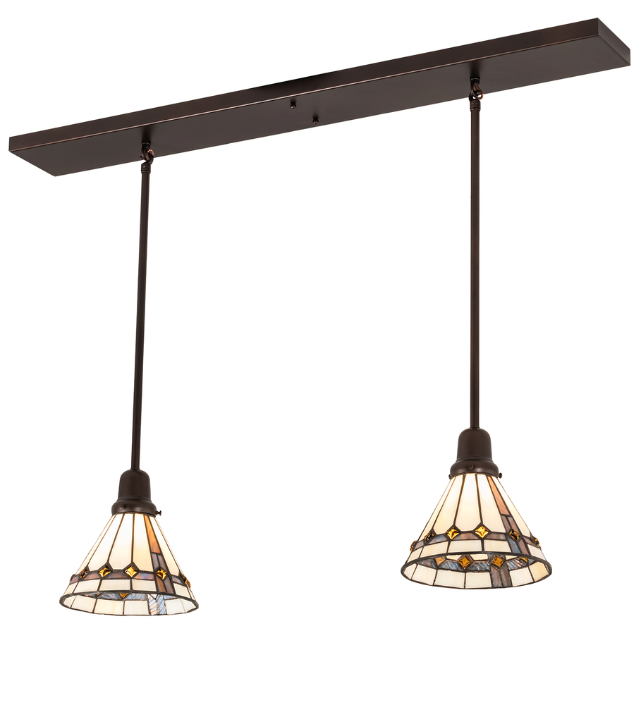 39" Long Belvidere 2 Light Pendant