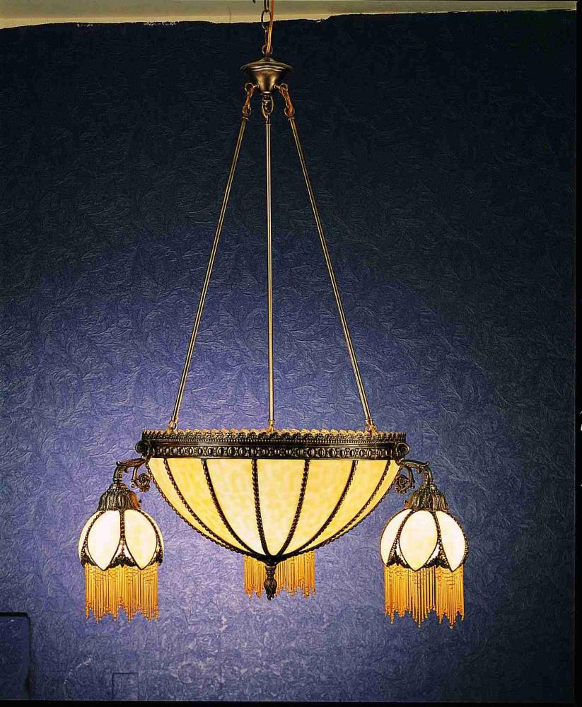 33"W Gothic 3 Arm Chandelier