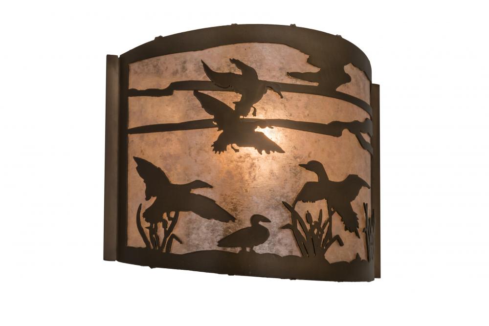 12"W Ducks in Flight Wall Sconce