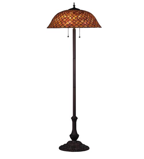 64"H Tiffany Fishscale Floor Lamp