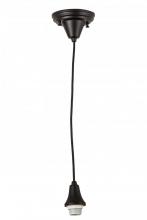 Meyda Blue 103441 - 5"W Textured Black 1 LT Pendant Hardware