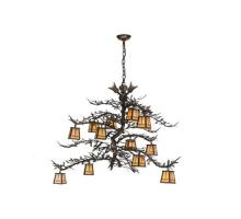 Meyda Blue 110031 - 52" Wide Pine Branch Valley View 12 Light Chandelier