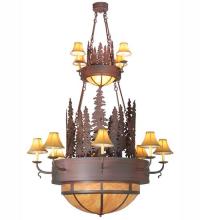 Meyda Blue 111636 - 54"W Walden Pine 2 Tier Chandelier