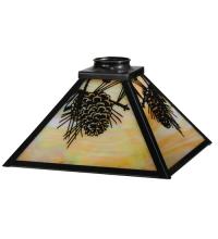 Meyda Blue 143179 - 9"SQ MISSION/PINE CONE