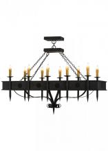 Meyda Blue 151155 - 66"L Calandra 10 LT Oblong Chandelier