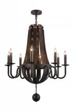 Meyda Blue 154052 - 36" Wide Barrel Stave Madera 8 Light Chandelier