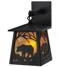 Meyda Blue 15732 - 7"W Bear at Dawn Hanging Wall Sconce