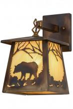 Meyda Blue 157330 - 7"W Bear at Dawn Hanging Wall Sconce