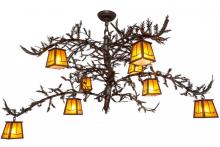 Meyda Blue 158067 - 48" Wide Pine Branch Valley View 8 Light Chandelier