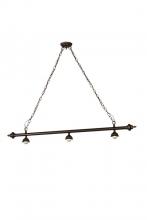 Meyda Blue 173252 - 52"L Mahogany Bronze 3 LT Island Pendant Hardware