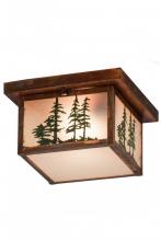 Meyda Blue 180660 - 10"Sq Hyde Park Tall Pines Flushmount