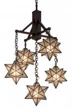 Meyda Blue 184367 - 30"W Moravian Star 5 LT Chandelier