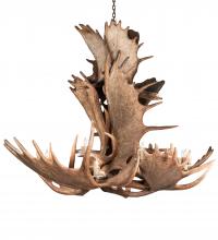 Meyda Blue 212269 - 64" Wide Antlers Moose 12 Light Chandelier