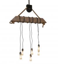 Meyda Blue 214186 - 44" Long Wood Beam Pendant