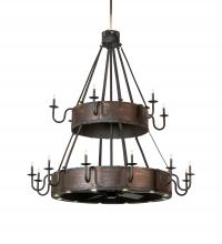 Meyda Blue 227743 - 74" Wide Costello 18 Light Two Tier Chandel-Air