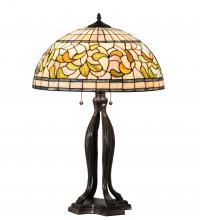 Meyda Blue 229126 - 30" High Tiffany Turning Leaf Table Lamp