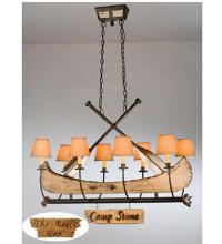 Meyda Blue 26977 - 48"L Personalized Canoe 8 LT Chandelier